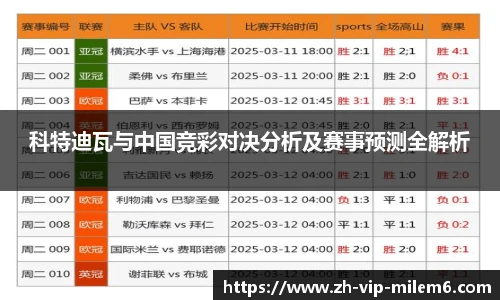 科特迪瓦与中国竞彩对决分析及赛事预测全解析